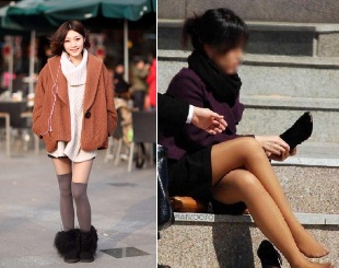 美女开始秀美腿了